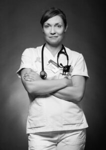 Yrkesporträtt läkare av fotograf Helena Berzelius